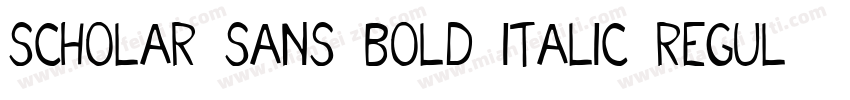 Scholar Sans Bold Italic Regular字体转换